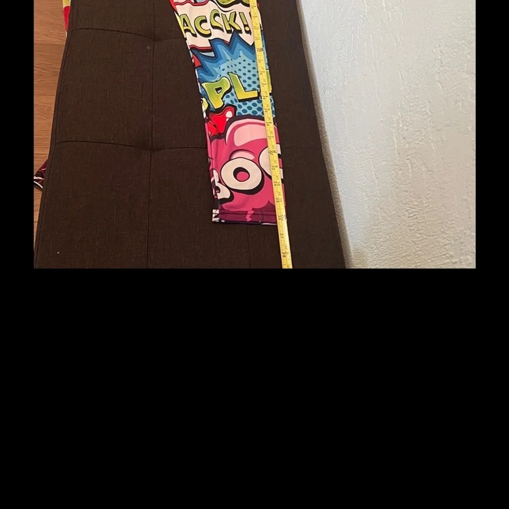 #1049+ Women Colorful Comic Print Leggings - Picture 5 of 6